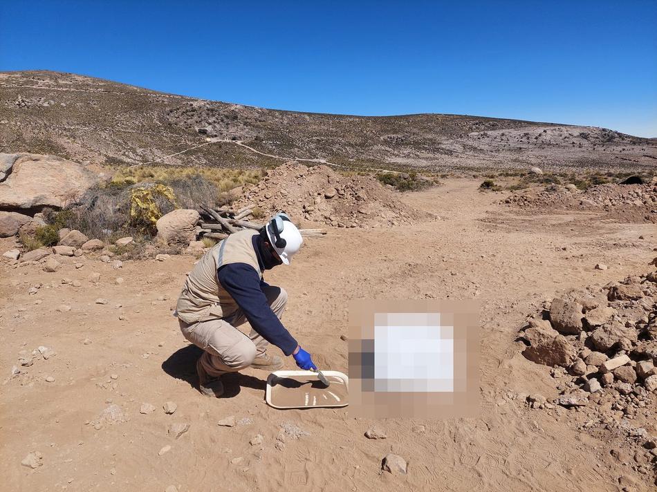 Preparación de muestra de suelo en campo